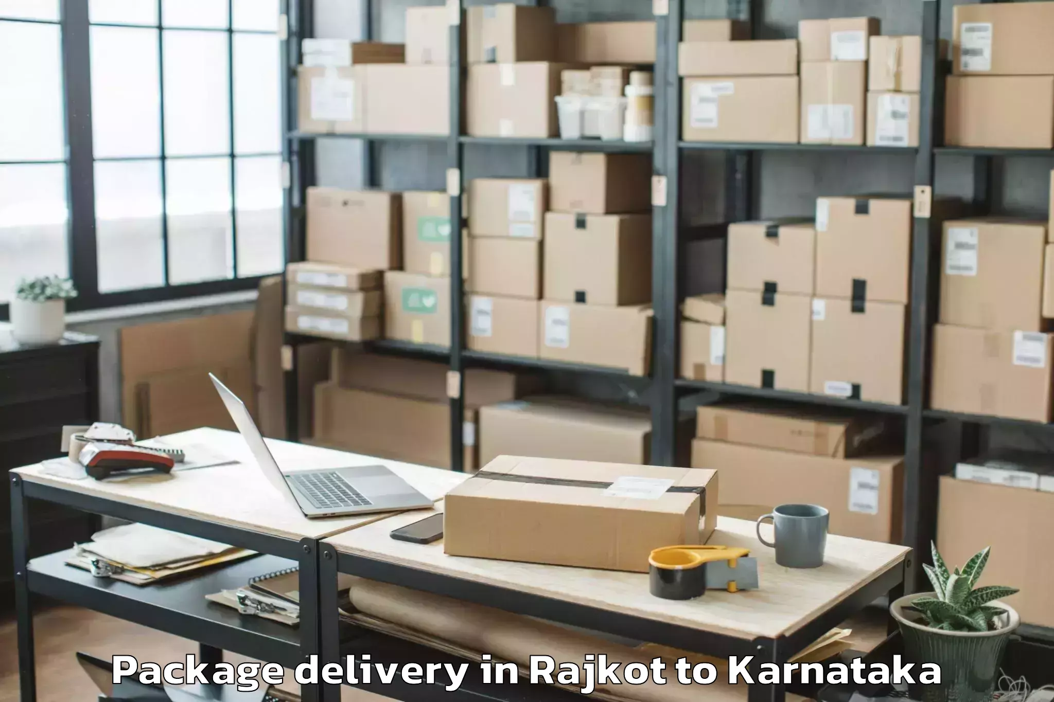 Get Rajkot to Nelamangala Town Package Delivery